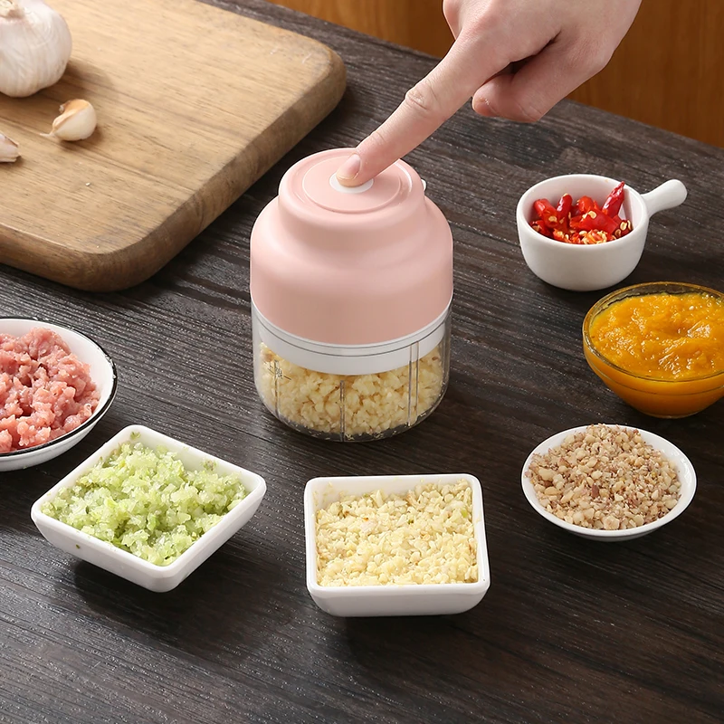 

Electric Mini Garlic Masher Meat Grinder Household Kitchen Rechargeable Small Food Supplement Machine Garlic Puller Grinder