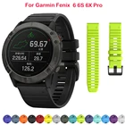Ремешок силиконовый для Garmin Fenix 6 6S 6X Pro, быстросъемный браслет для наручных часов Garmin 5 5S 5X Plus 3 3 HR, 26 22 20 мм
