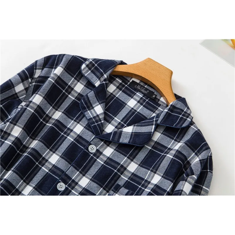 Весна-Осень 2022 пижама мужские повседневные пижамные комплекты в клетку мужская