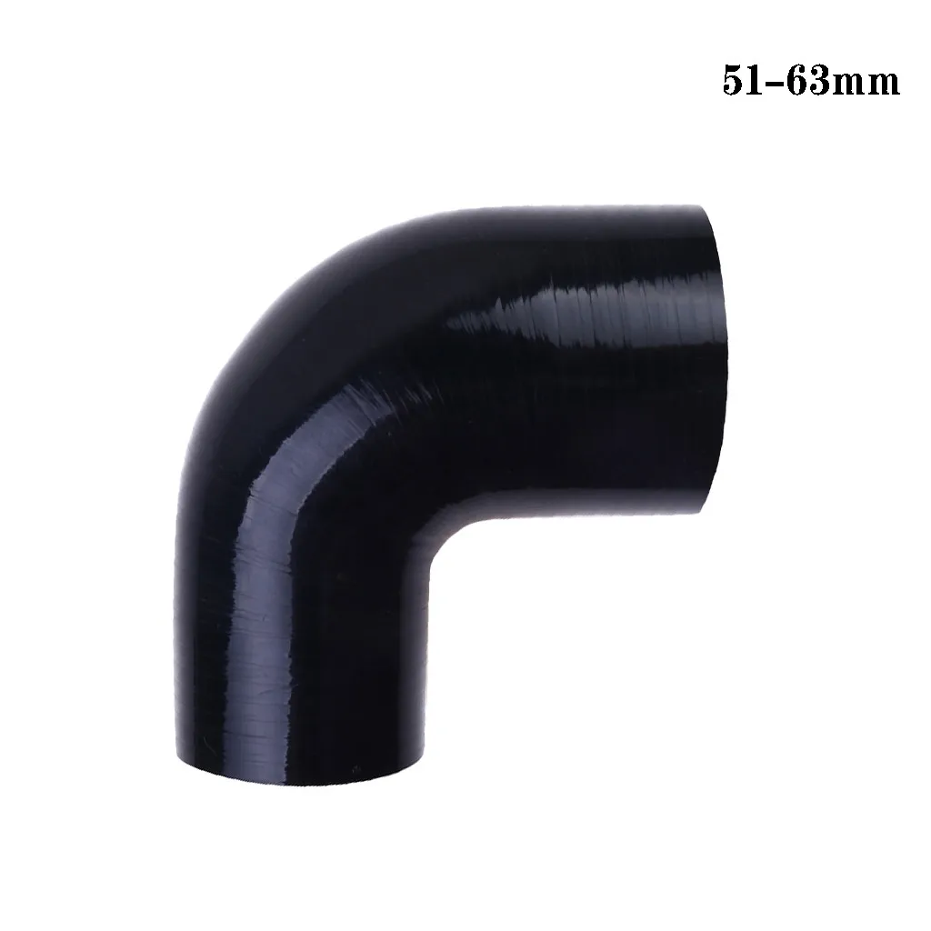 Inner 51-63mm YATERKU силиконовый шланг 90 градусов Максимальный силиконовый шланг 90 градусов колено изгиб 51-63/50/63/76/89/102 мм интеркулер впускной трубы#819g30 - Цвет: Inner 51-63mm