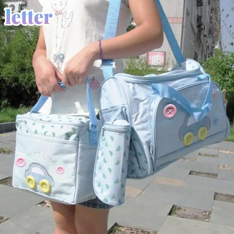

Waterproof Mummy Shoulder Bags Multifunction Mom Baby Stroller Bag Maternity Cartoon Handbag Baby Feeding Bottle Care