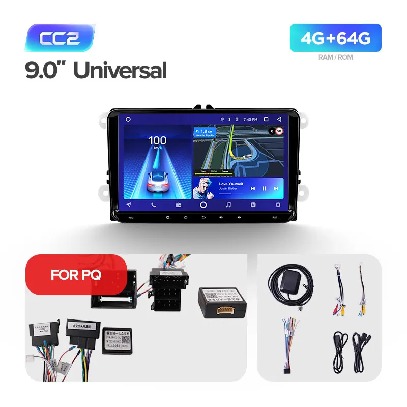 PQ CC2 64G TEYES CC2 Штатное Головное устройство For SKoda Fabia 2 Mk2 2007- GPS Android aвтомагнитола магнитола автомагнитолы Андроид для Шкода Фабия аксессуары штатная магнитола автомобильная мультимедиа - Цвет: PQ CC2 64G