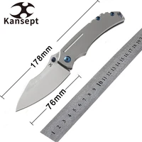 kansept knives folding knife pelican edc k1018a3 3 0 s35vn blade titanium handle pocket knives multitool for hunting