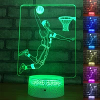 basketball 3d illusion lamp led night light for bedroom decor 7 colors changing touch switch usb table lamp gifts for boys kids