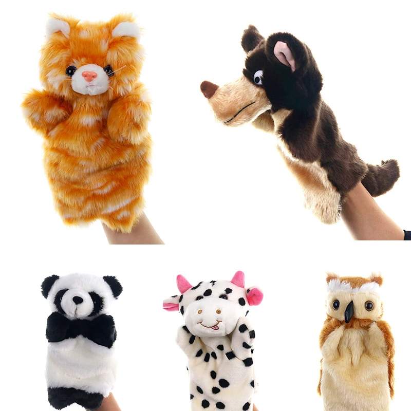 

Animal Plush Hand Puppets Soft Toy Cow Shape Plush Doll Story Playing Dolls Kids Toy Hand Puppet Stuffed Toys For Children Gifts