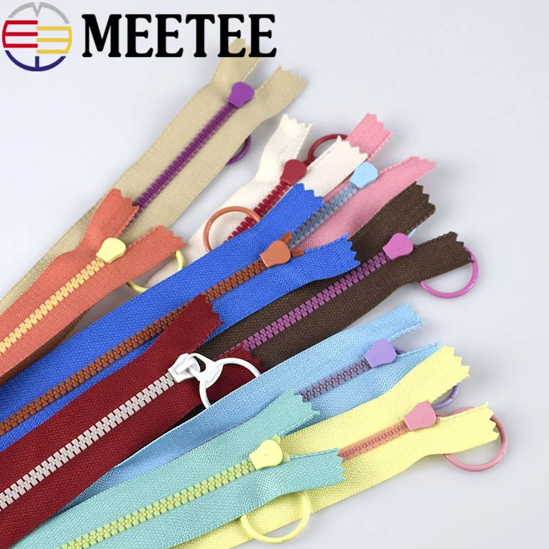 20 шт. Meetee 3 # закрытые молнии из смолы 15/20/30/40 см застежка молния Натяжное кольцо