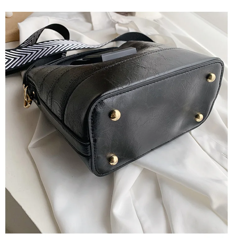 

Retro Bag For Women 2020 New Summer PU Leather Bucket Bag Lady Small Shoulder Messenger Bags Designer Crossbody Luxury Handbags