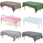 Скатерть одноразовая с изображением лесных животных, золотистых точек, джунглей, сафари, тигр, Зебра, дикая, на 1-й день рождения, маслостойкая Скатерть, Декор