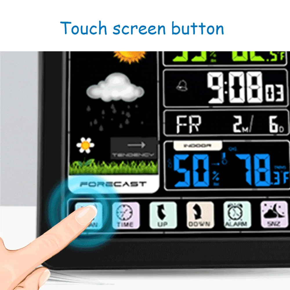 TS-3310 термометр многофункциональный сенсорный экран комнатный беспроводной