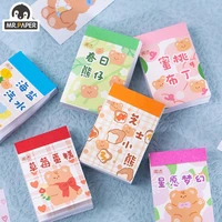 mr paper 6 designs ins style bear cub candy bag series box sticker creative mini pocketbook decoration diy sticker