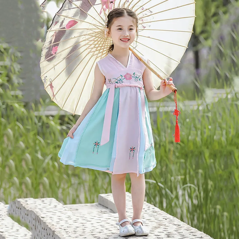 

Костюм для классических танцев с вышивкой Hanfu, народное сказочное платье, карнавальный наряд, одежда для выступлений в восточном стиле, DF1268