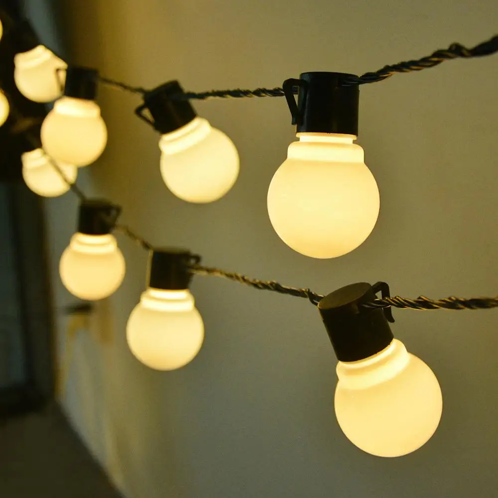 

10M Christmas Decor Light Indoor Outdoor LED string Lamp garland New Year's Decor Lighting LED Globe Festoon Bulb Fairy Lights