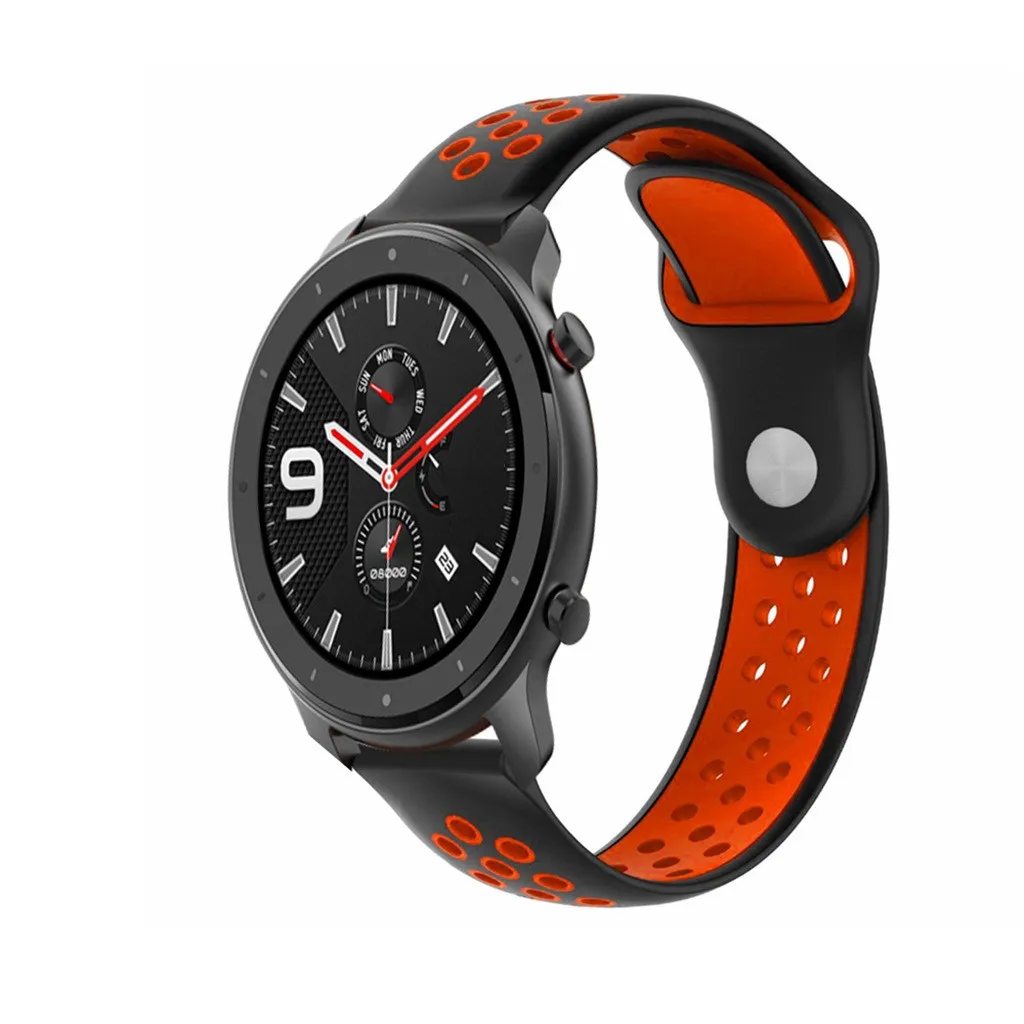 Силиконовый ремешок для Huami AMAZFIT GTR 47 мм, ремешок для умных часов, легкий ремешок для мужчин, Т-образный ремешок, спортивный браслет для женщин и мужчин, 19Aug