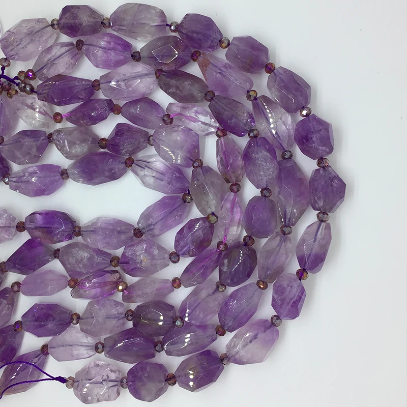 

8-20x12-35mm Angle Shape Natural Gem Purple Amethyst Stone Beads Gemstone Jewelry Making Bracelet Necklace DIY Luck Health Yoga