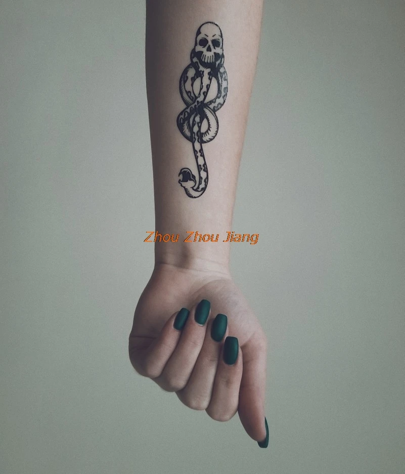 

5PCS Death Eaters Dark Mark Make Up Tattoos Stickers Cosplay Accessories And Dancing Party Dance Arm Art