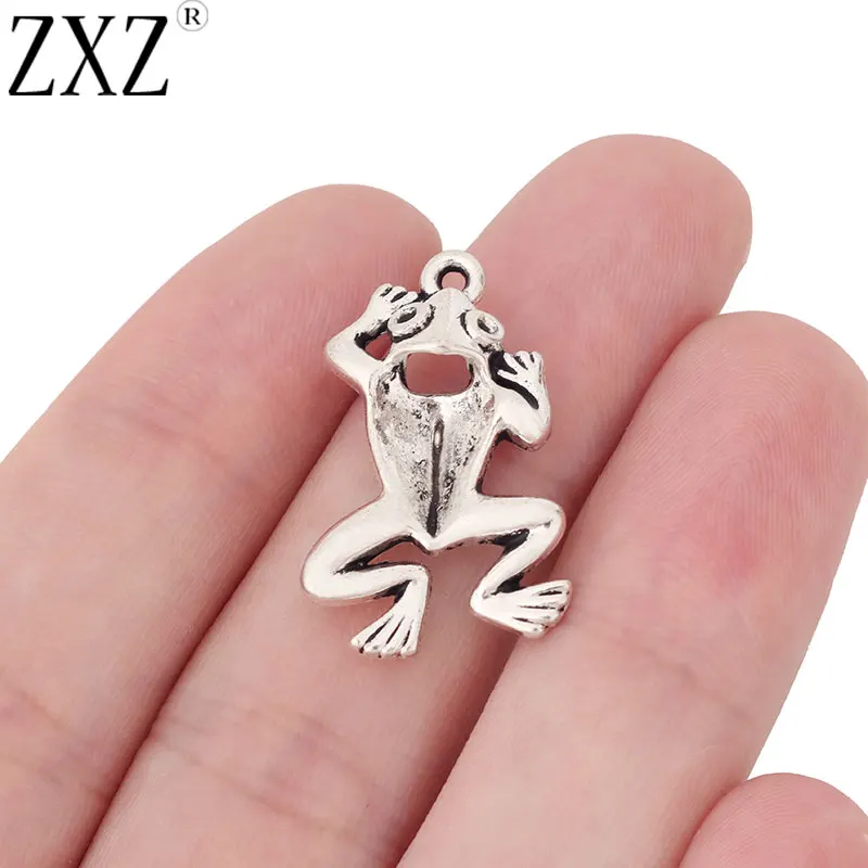 ZXZ 20pcs тибетские Подвески серебряного тона лягушки подвески для ожерелья