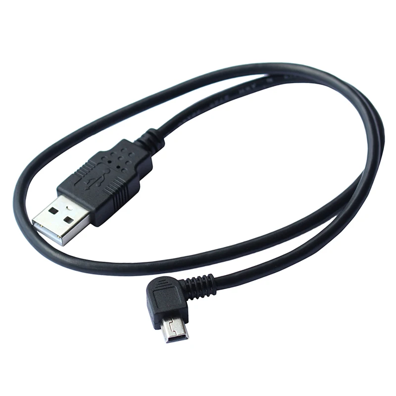 

0.5M Short Mini USB 5Pin Right Angled to USB2.0 Data Charging Cable for Digital Camera MP3 mp4