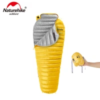 naturehike ultralight winter outdoor cw300 white goose down mummy camping sleeping bag keep warm lazy bag for hiking travel