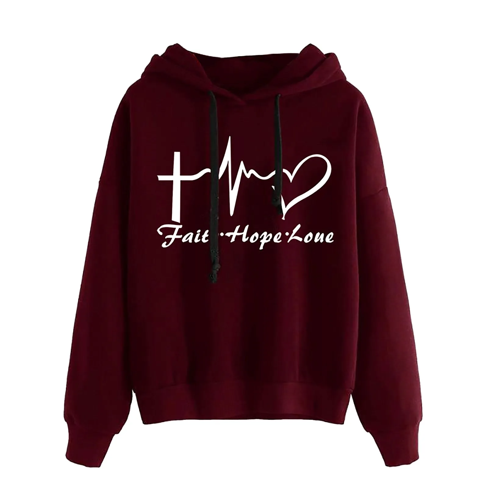 Women Autumn Winter Hoodie Sweatshirt Pullover Tops Long Sleeved letter heart print oversized hoodies sweatshirts Harajuku