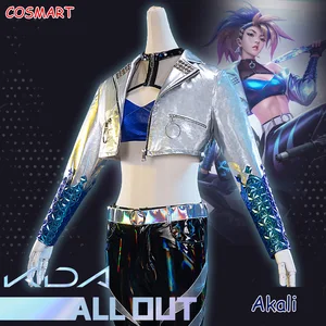 Игра LOL KDA кДа Akali изо всех сил Idol SJ команда костюм карнавальный костюм; Костюм для хеллоуина; Наряд для вечеринки для девочек; Новинки для женщин 2020