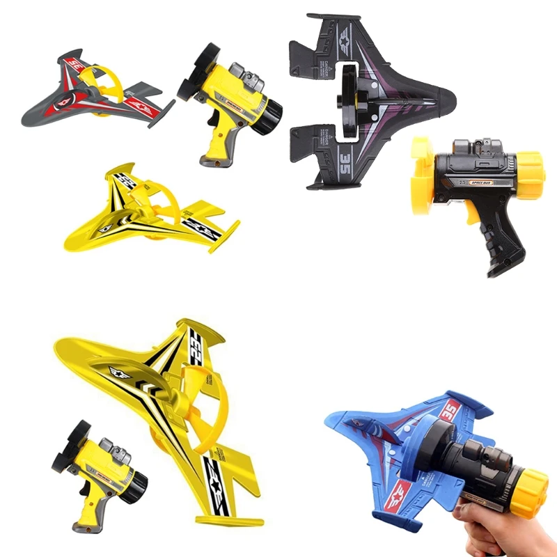 

J2FF Hand Throwing Swivel Catapult Foam Aircraft Outdoor Launcher Gliding Flying Plane Model Children Toys