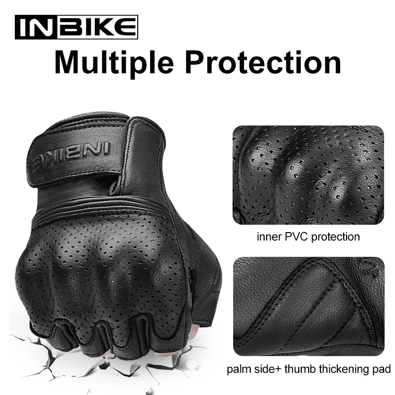 Мотоциклетные Перчатки INBIKE перчатки из козьей кожи защитная Экипировка