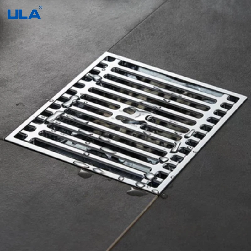 ULA медный душевой трап напольные сливы для ванной плитка вставка квадратный к