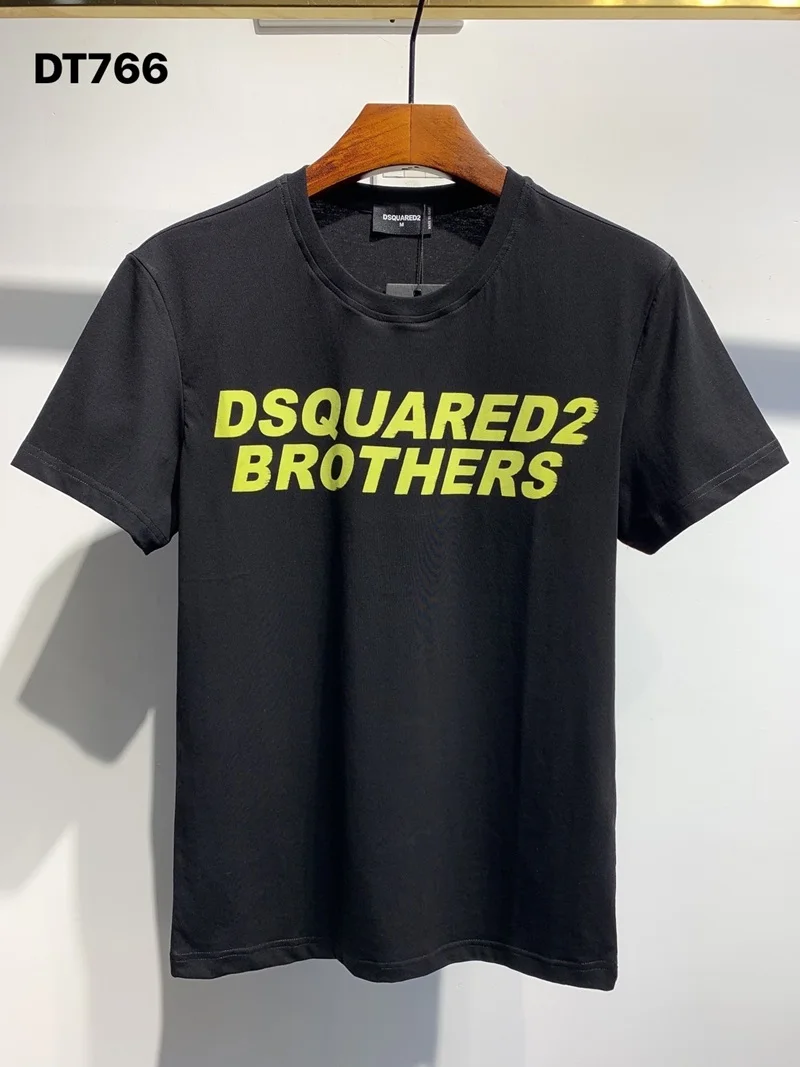 

Luxury Print dsq2 T Shirt Men Casual Streetwear Tshirt Men Slim Fit O-neck XXXL Fashion Brand Tshirt 2021 Summer Tops Tee