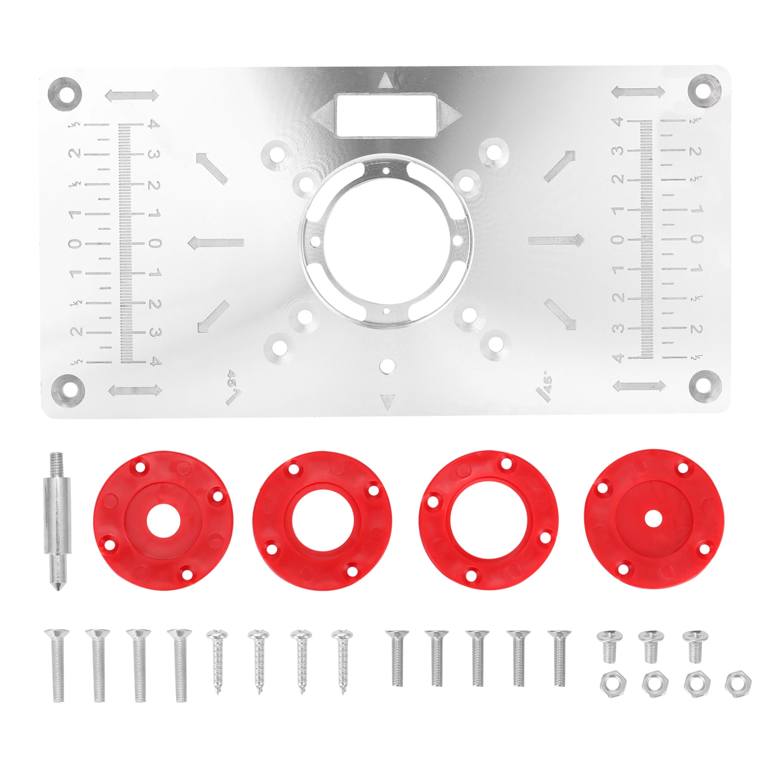 

Multifunctional Aluminum Alloy Router Table Insert Plate Trimmer Engraving Machine Tool Woodworking Benches Woodworking Tools