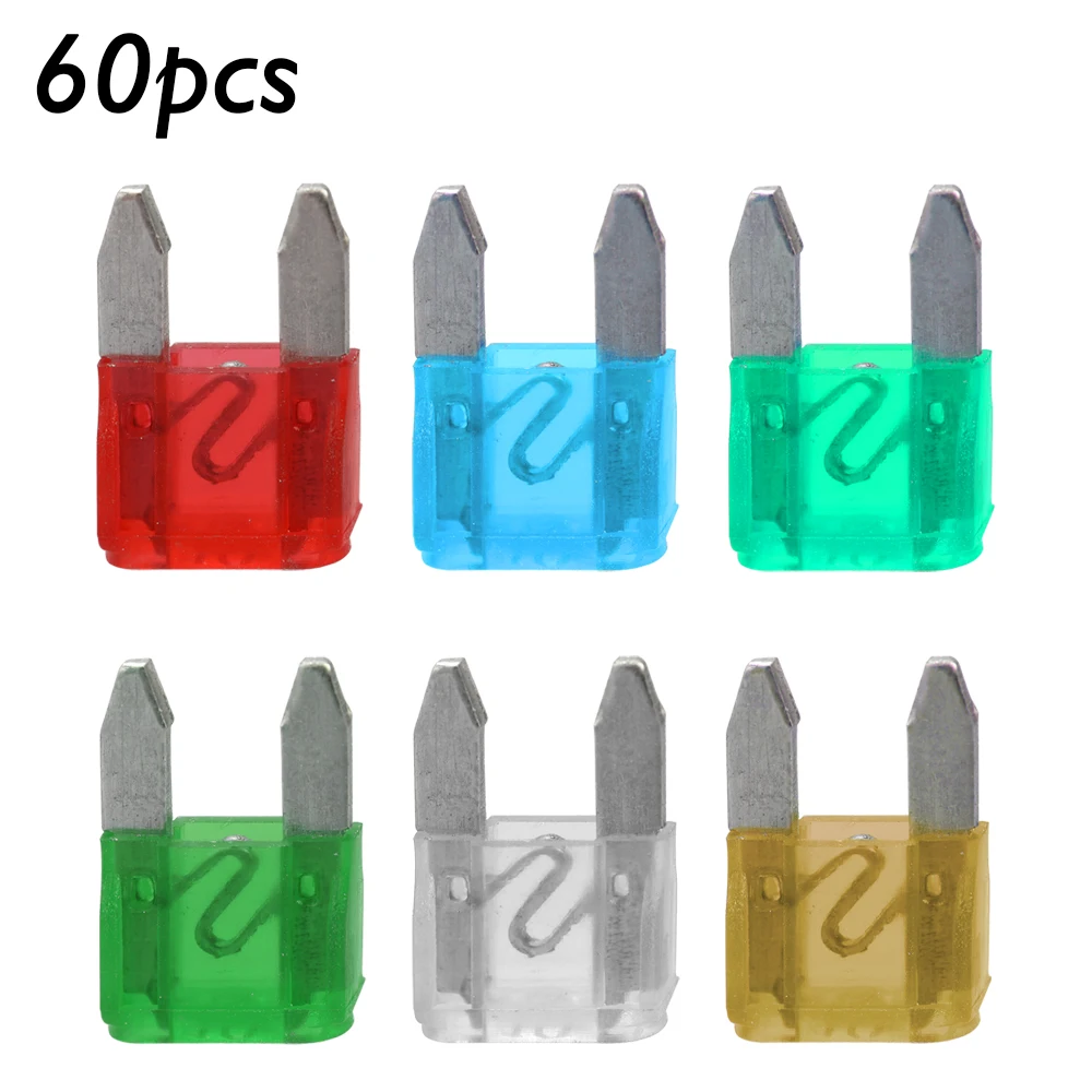 100 шт. 3A 5A 7.5A 10A 15A 20A 25A 30A 35A 40A мини-плавкие предохранители для автомобиля, грузовика, набор предохранителей для автомобиля, грузовика - Color: 60pcs