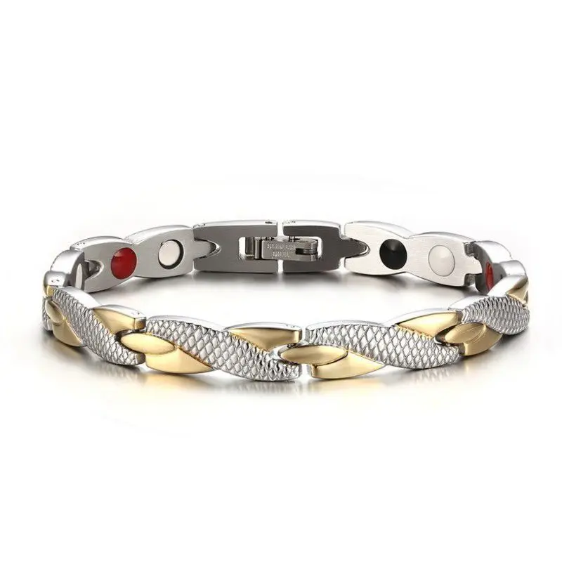 

New Fashion Hematite Strong Magnetic Therapy Health Bracelet Hypoallergenic Weight Loss Bracelet New Health Care Jewelry