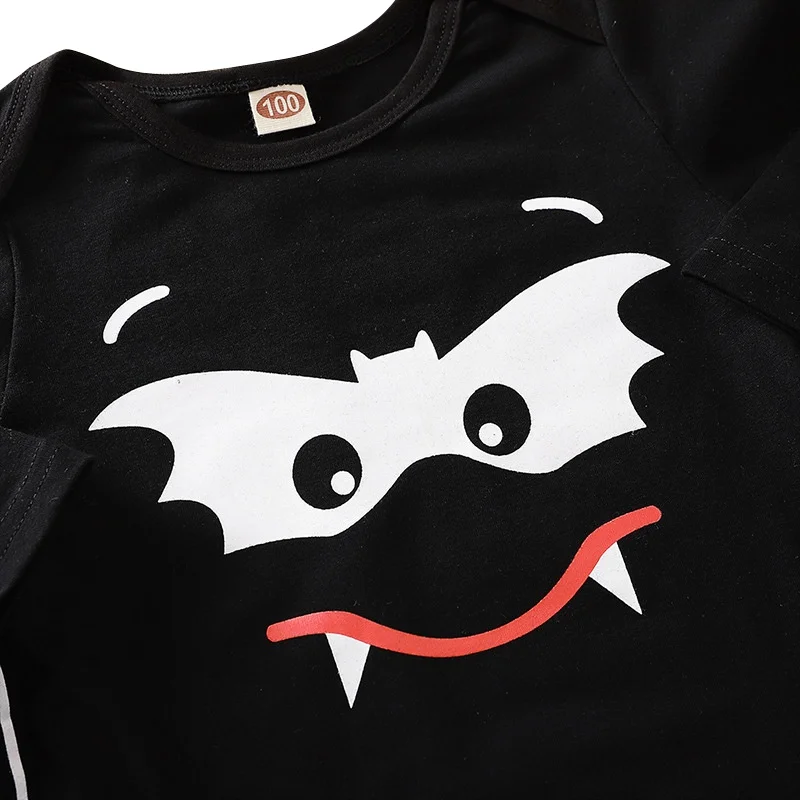 

Hot Sell Baby Boys Tops Kids Casual Long Sleeve T Shirt Girls Tee Children Clothes Bat Halloween Costume
