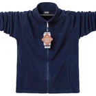 Куртка-бомбер мужская флисовая, на осеньзиму, размера плюс, 6XL