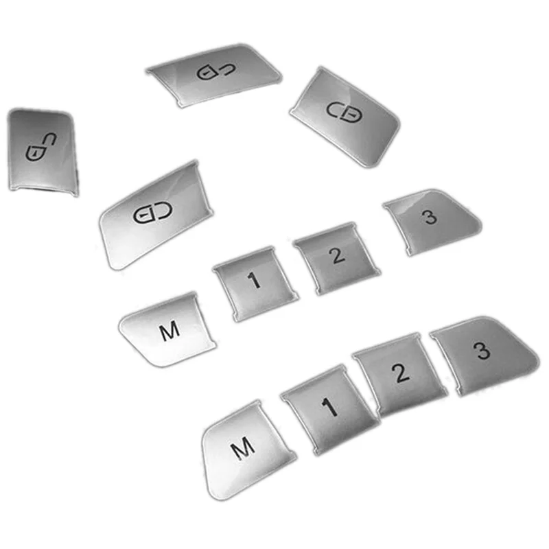 12Pcs Car Door Memory Seat Lock Unlock Adjust Switch Button Cover Trim Sticker For Mercedes Benz Cla/Gla/Glk/Gle/Cls/Gl/Ml/A/B/E |