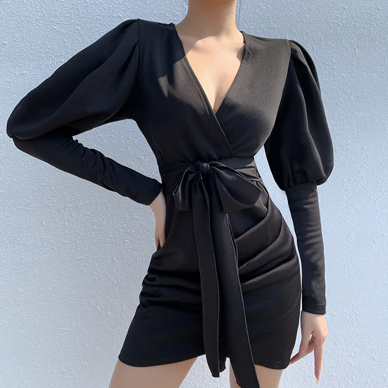 Сексуальное женское платье с глубоким v образным вырезом новый стиль модное