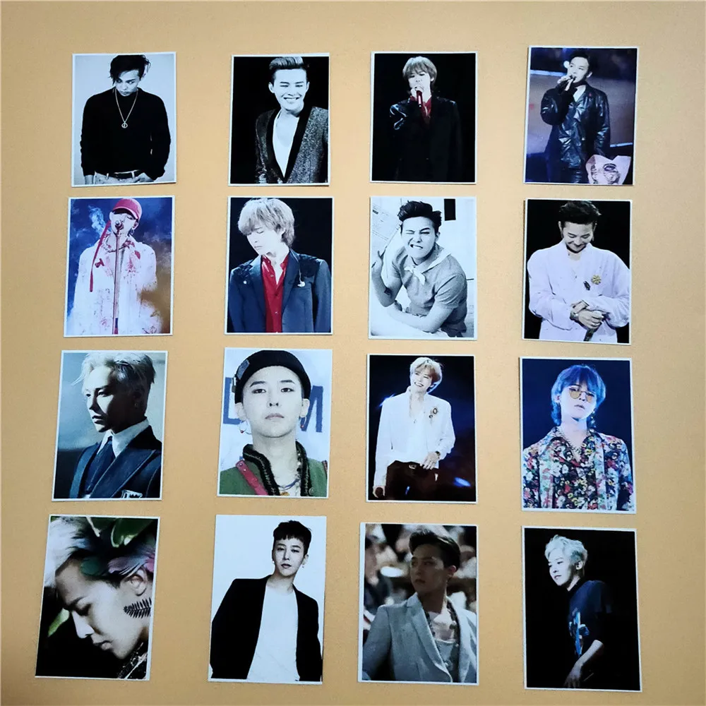 16 шт. KPOP G-DRAGON LOMO CARD Фотокарта BIGBANG фотоальбом коллекция GD Kwon Ji Yong |
