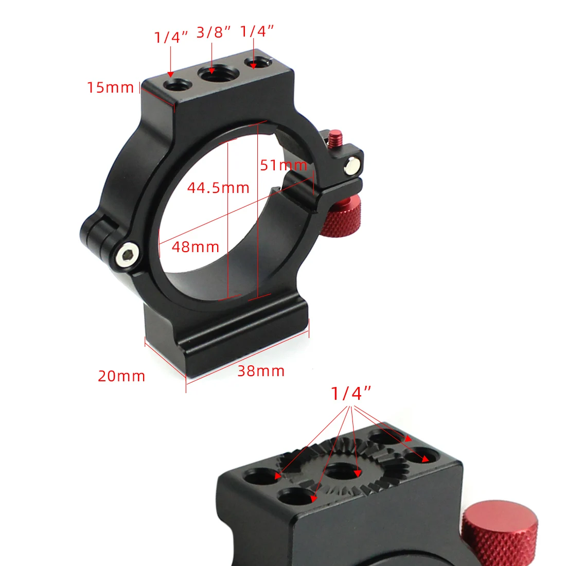 1/4 Screw Expansion Ring Extension Microphone LED Video Light Mounting Clip Adapter for Zhiyun Crane 2 Gimbal Accessories | Электроника