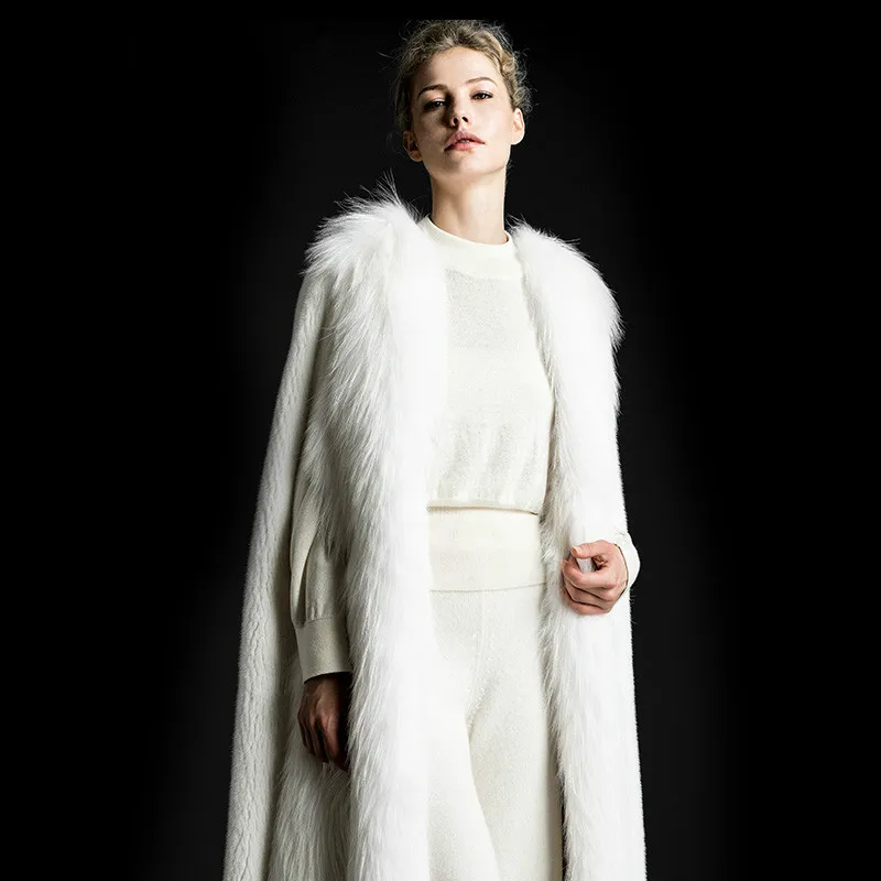 Arlenesain custom 2019 Новый дизайн белый цвет норки мех пэчворк лисы меховое Женское