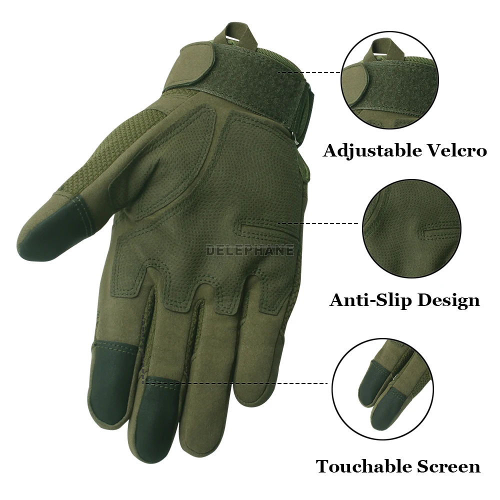 Мужские зимние тактические перчатки для сенсорных экранов мужчин и женщин с