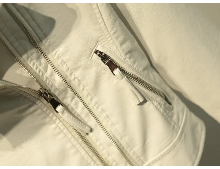 Новинка 2019 осенние женские Кожаные Мотоциклетные короткие пальто из