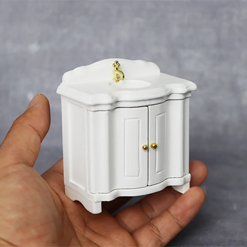 

1:12 Dollhouse Miniature Furniture Scene Mini Bathroom Washbasin DollHouses Furniture Accessories