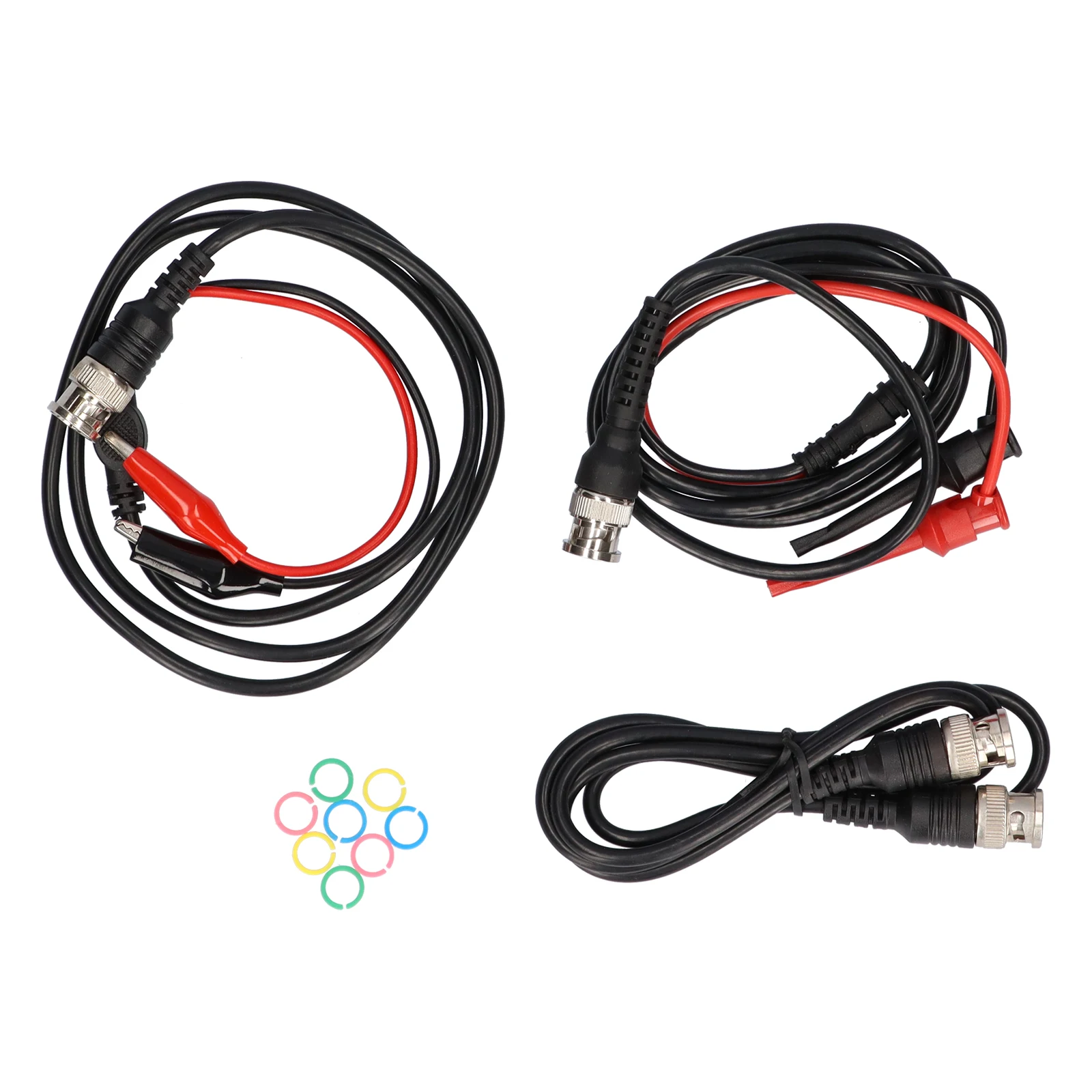 

3Pcs BNC Adaptor Set BNC & Dual Alligator & Dual Test Hook Cable with Rings 500A 5A 50ohm Test Lead for Oscilloscope Parts