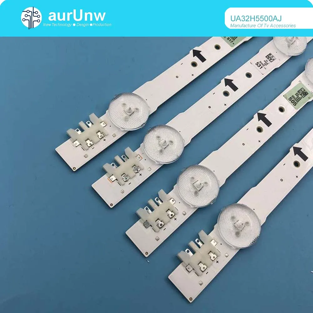 

4 Pcs/set 2014SVS32FHD_3228_07-REV1.1 7 LED 647mm LED Strip for Samsung UA32H5500AJ D4GE-320DC1-R2 R1 BN96-30443A 2014SVS32FHD