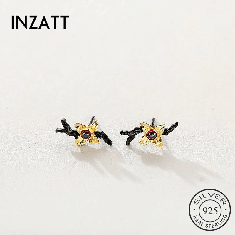 Женские серьги гвоздики из серебра 925 пробы с цветком|Серьги-гвоздики| |