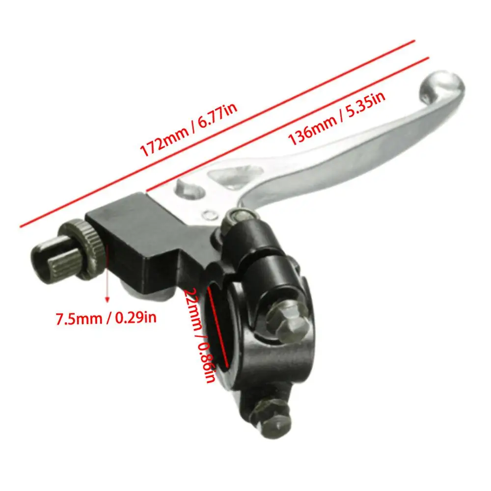

For Dirt Bike Motorcycle ATV Spare Motorbike Modification Left Handle Perch 7/8'' Left Clutch Brake Handle Levers Perch
