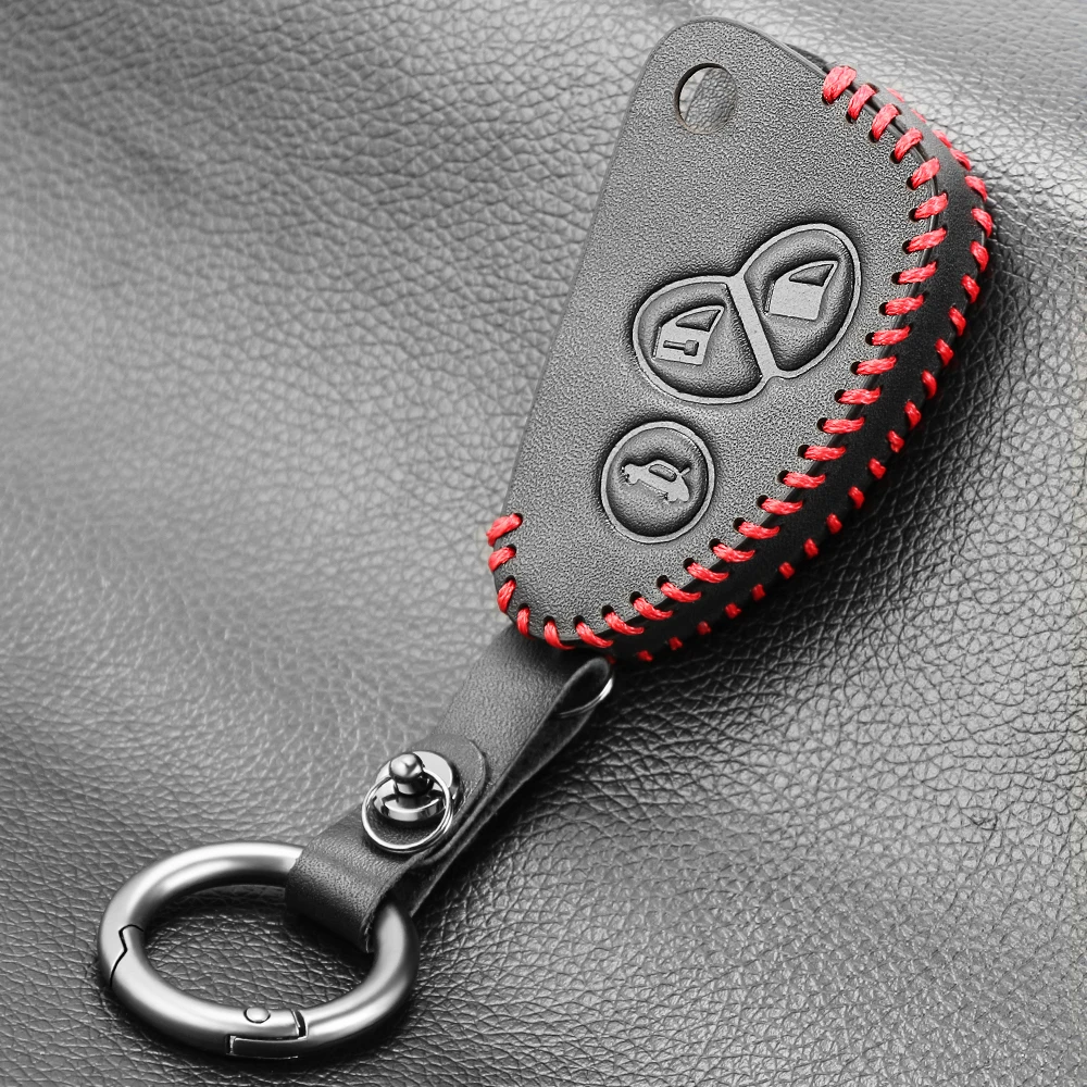 Чехол для автомобильного ключа из натуральной кожи чехол-брелок Alfa Romeo 147 156 166 GT JTD