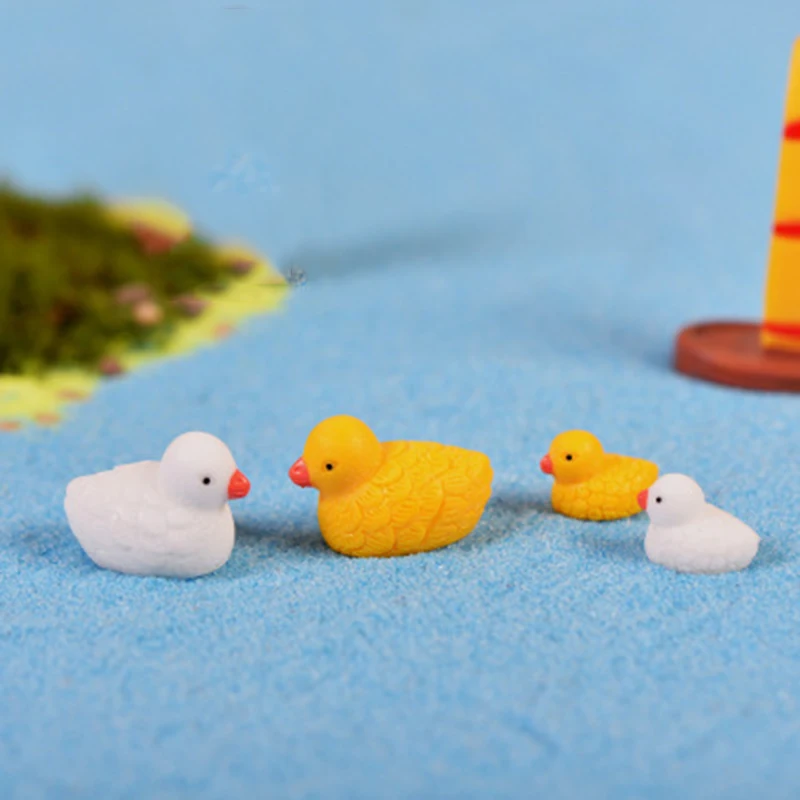 

10 шт. двухцветные милые Мультяшные утки микро Ландшафтные украшения растения в горшке аксессуары для ландшафтного дизайна украшение из про...