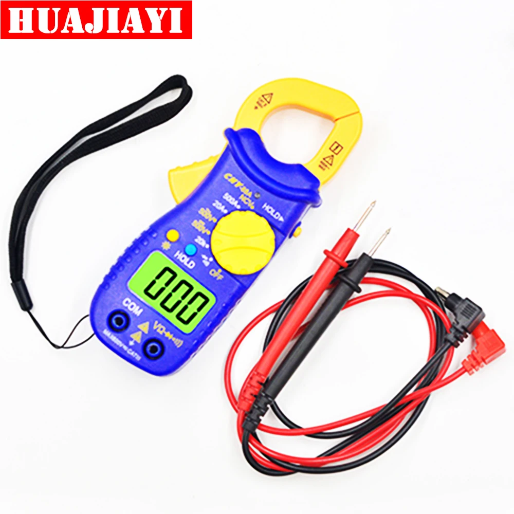 ЖК-цифровой мини цифровой клещи тастер AC/DC напряжение тока Ом ручной диапазон NVC