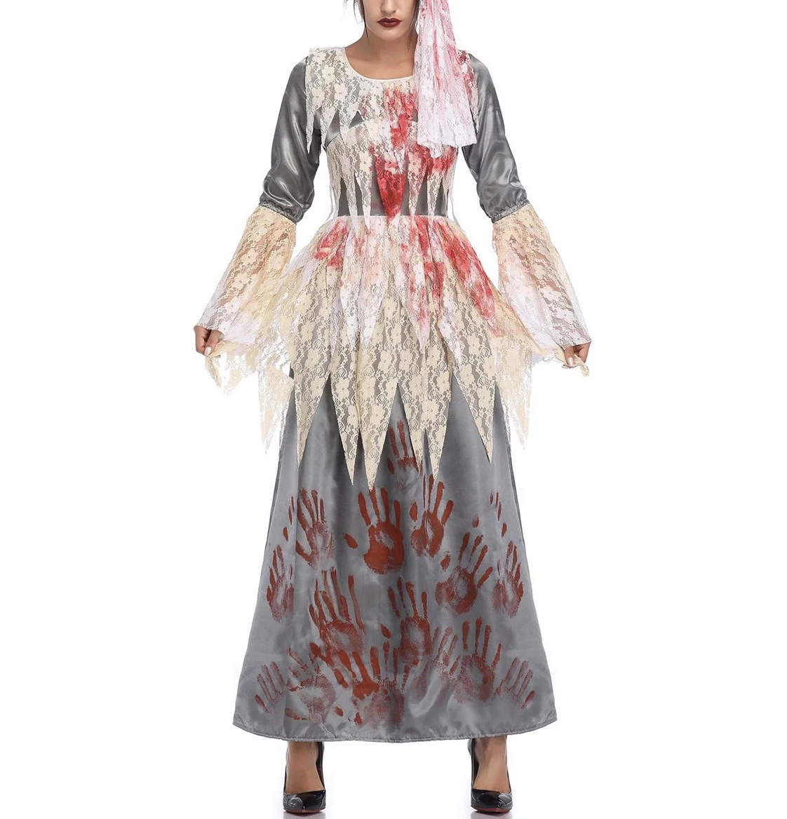 

Лидер продаж костюмы на Хэллоуин вампиров кровавая Костюм призрак невесты на Хеллоуин; Маскарадный костюм; Ужас призрак невесты