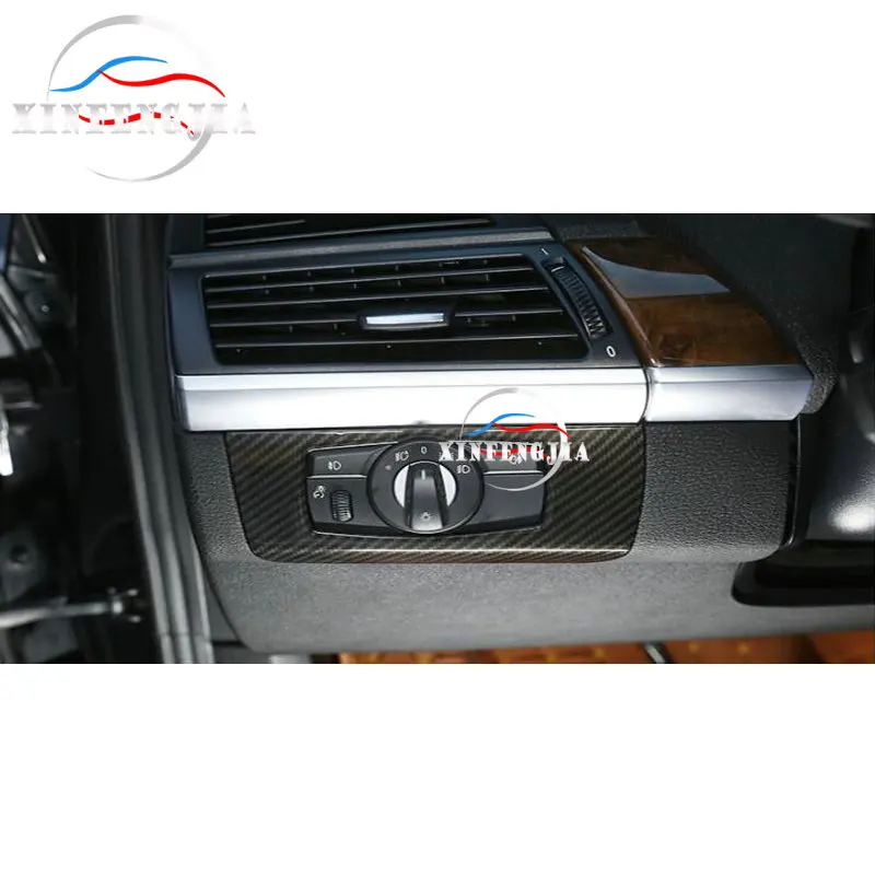 Для BMW X5 X6 E70 E71 07-14 углеродное волокно цвет фар переключатель управления Панель